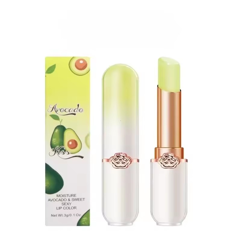Peach Color Lip Balm Crystal Temperature Change Lipstick Girl Moisturizing Long-Lasting Lip Gloss Makeup Lip Care Repair Cosmetic
