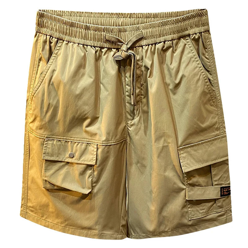 Summer Thin Cool and Comfortable Breathable Casual Shorts Men Elastic Waist Outdoor Sports Beach Fifth Pants 250310