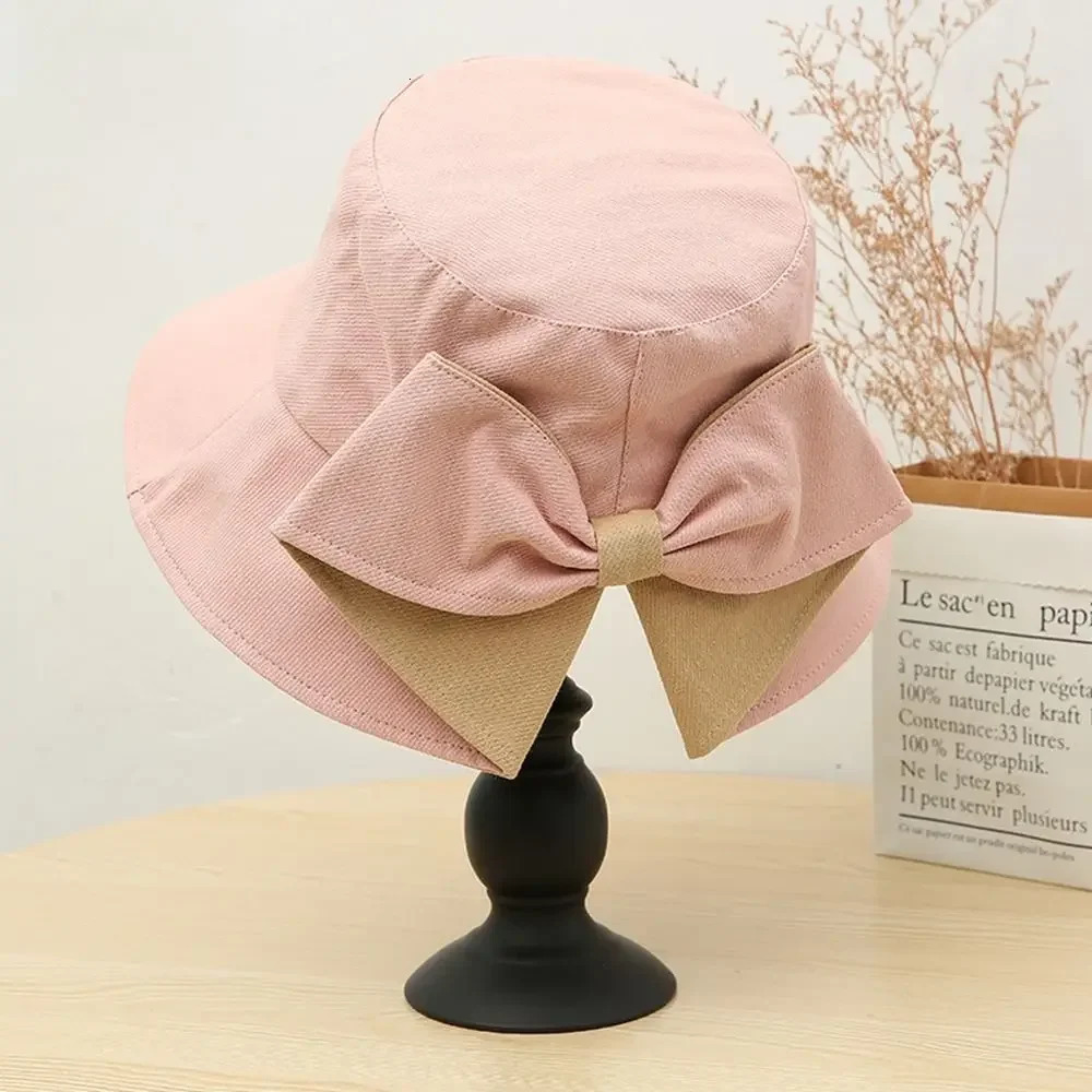 Unisex Cotton Bucket Hat Fabric 10 Colors Sunscreen Panama Women Summer Outdoor Fisherman 250304
