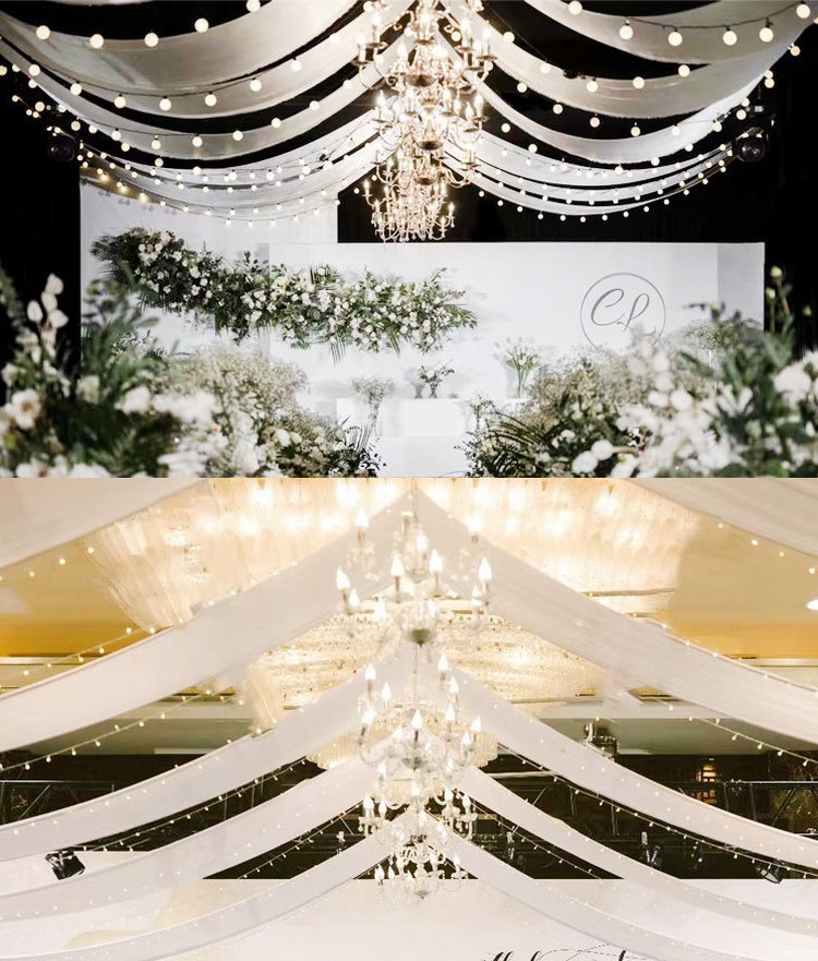 Wedding Decorations Milk silk stretch cloth wedding arrangement wavy pumpkin top