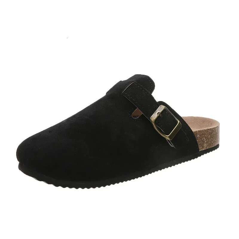 Shoes Closed Toe Slippers Cow Suede Leather Clogs Women's Sandals Retro Fashion Garden Mule Clog Slide New