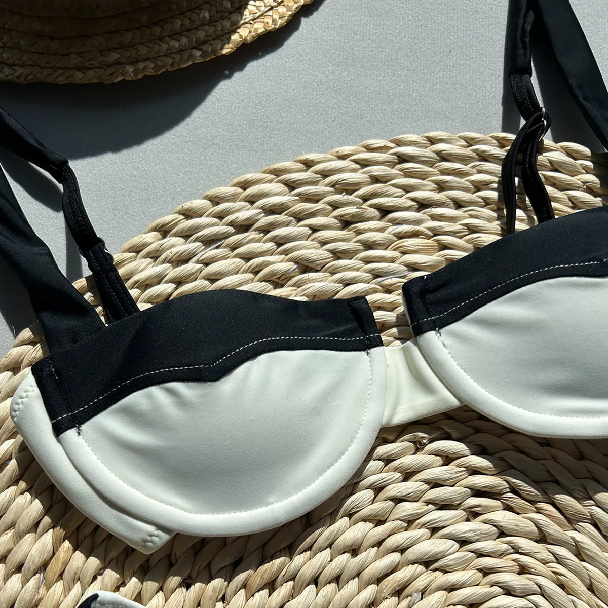 CPUTAN Black White Push Up Bikini Sexy Women Swimsuit Female Swimwear Micro Set Brazilian Biquini SwimmingSuit Beach 250310