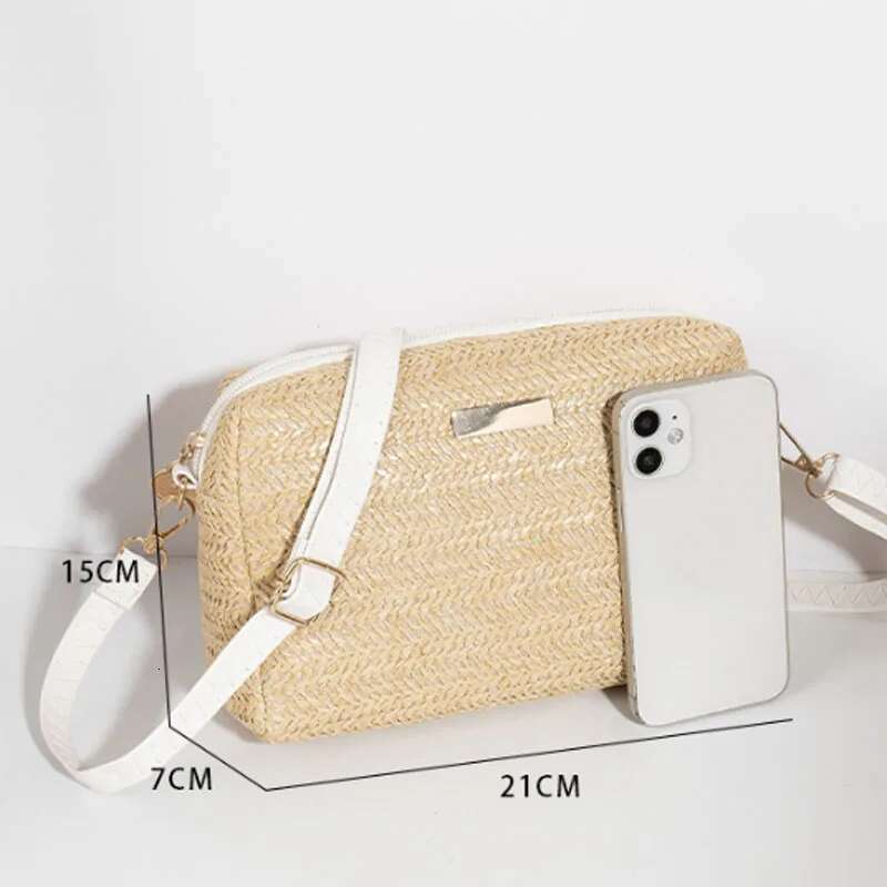 Women s Designer Single Shoulder Crossbody Bag Fashionable Straw Hand Woven Summer Beach Bag Trendy Mini Bag Casual Wallet Mobile Phone Bag