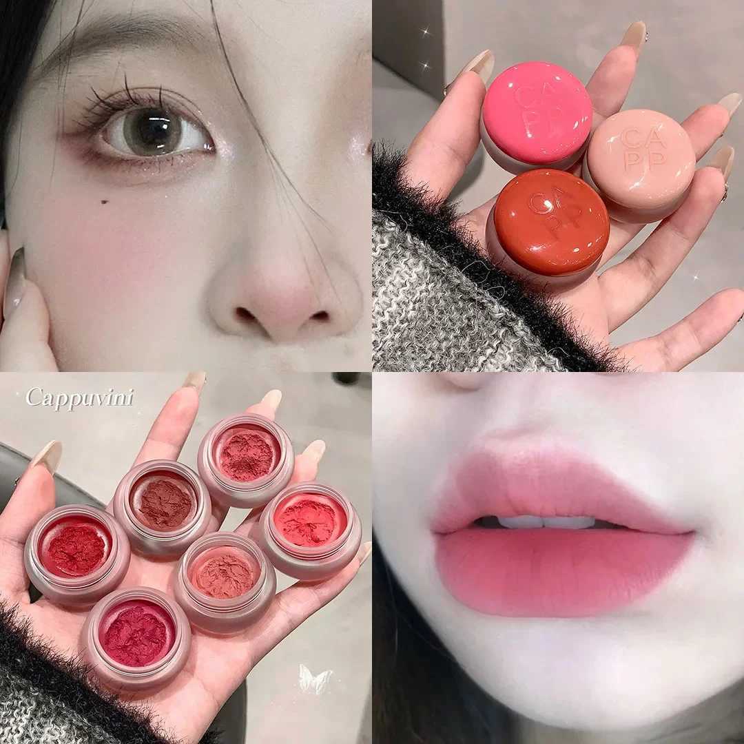 Canned Lip Mud Mist Lipstick Moisturizing Velvet Matte Mousse Solid Lip Gloss Cheek Blush Cream Tint Lips Makeup Korean Cosmetic W250312