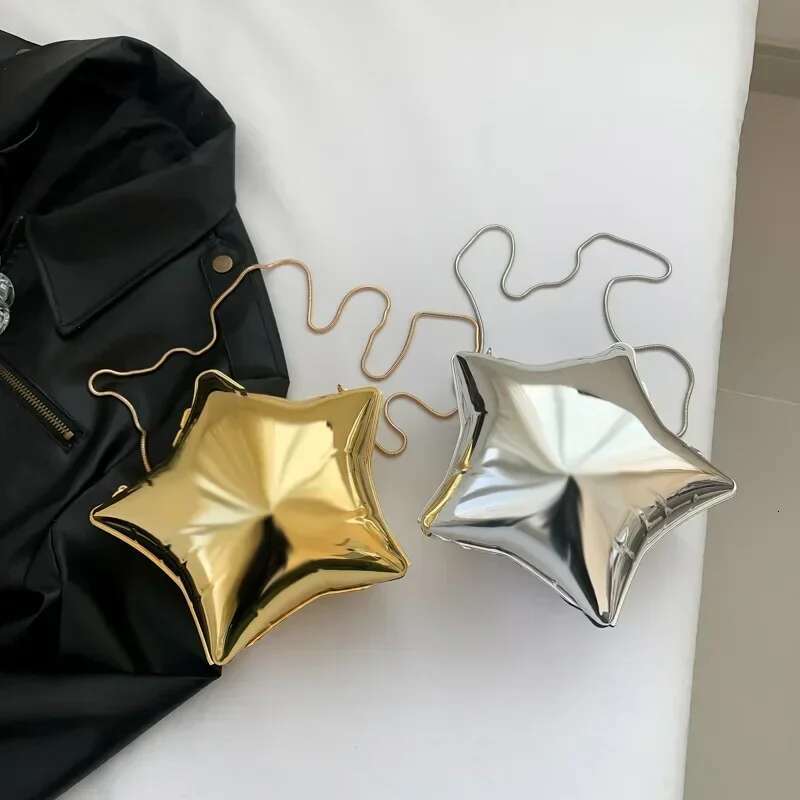 Acrylic Multi color Bright Pentagram Coin Purse 2025 Sweet And Spicy Women s Lipstick Party Handbag Mini Bag Fashion Designer Banquet Niche Candy Colo