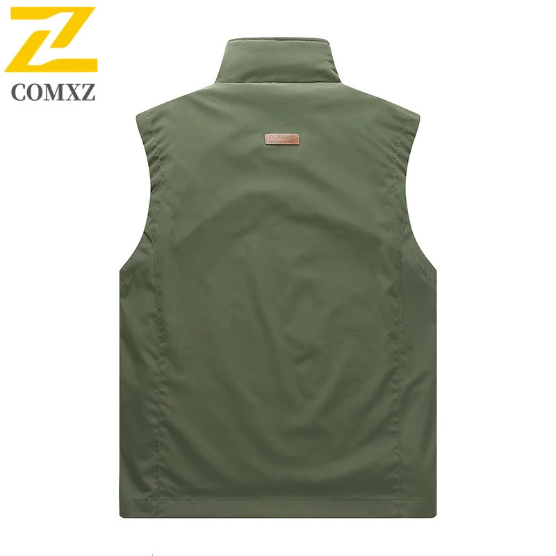 Fishing Vest Mens Spring Summer Fashion Casual MultiPocket Sleeveless Work Jacket Outdoor Travel Mountaineering Coat 250312