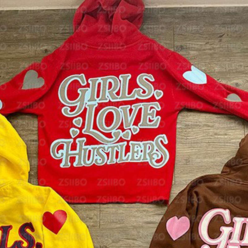Printed Hooded Pullover Fitting Unisex Sweatshirt Y2k Loose Jacket Top