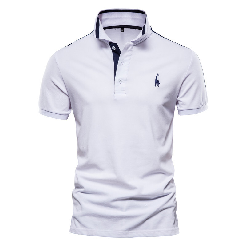 2025 New European Polo Collar Panel Golf t shirt Men's Contrast Embroidery Short Sleeve tracksuit