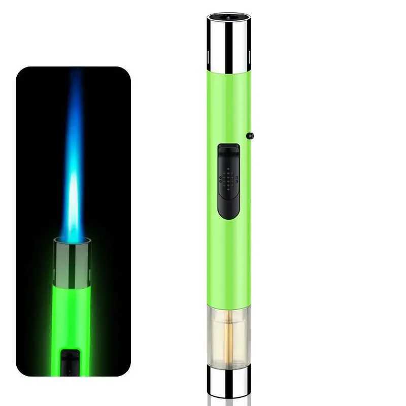 New Metal Welding Torch Cigar Igniter Outdoor Barbecue High Temperature Lighter Kitchen Straight Punsh Lighter Home GadgetsC250312