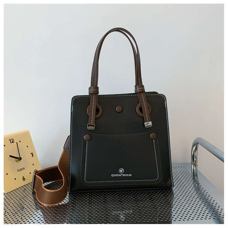 Women's Bags handbag Shoulder for autumn and winter, women's new fashionable contrasting color handbag, large capacity high-end sensory comm