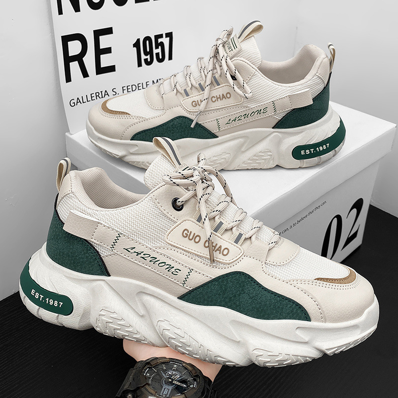 2025 new sports men's shoes designer trendy, fashionable, breathable mesh casual men's shoes suitable for running, anti slip and height incr