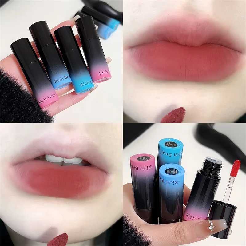 Matte lipstick Matte velvet mouse Grey pink lipstick waterproof durable stick free cup sexy red lip color Korean lipstick makeup W250312