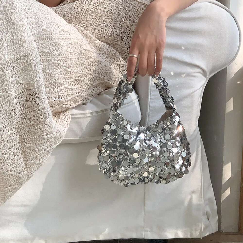 Sequin Bag Sier Cloth Bgbg Handbag Portable Girls