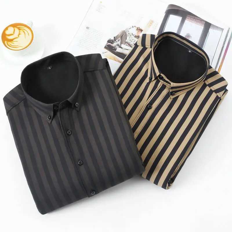 2018 Spring/Summer Fashion Trends Casual Business Minimalism Buckle Neck Print Ultra Thin Fit Long Sleeve Shirt W250312