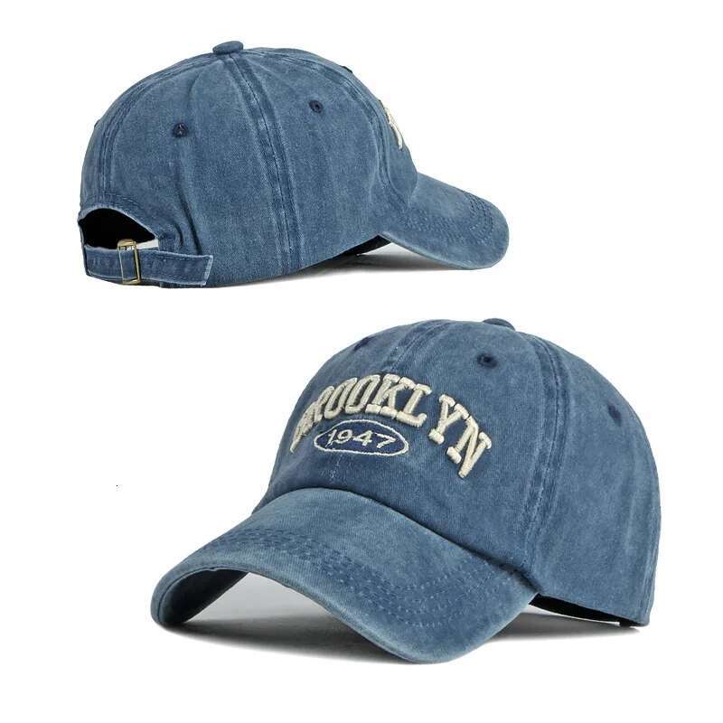 Four Season Men Baseball For Women Casual Retro Washed Cotton 1947 Embroidered Snapback Hat Summer Unisex Sun Protection Cap