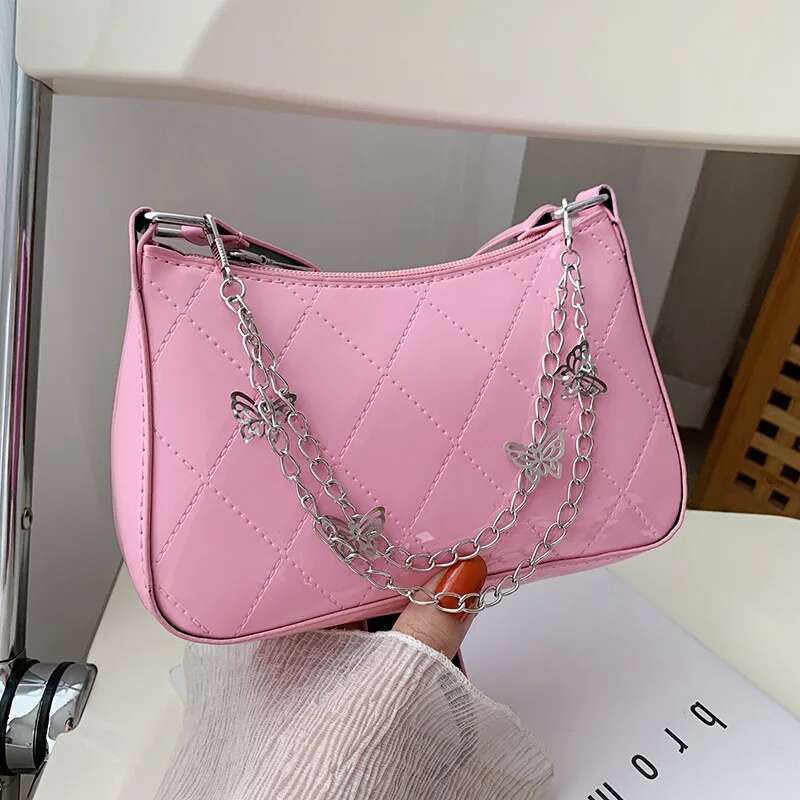 Women s Crossbody Bag Fashion Designer Trend Retro Butterfly Chain Handbag Casual Shoulder Bag High quality PU Waterproof Women s Armpit Bag Wallet Si