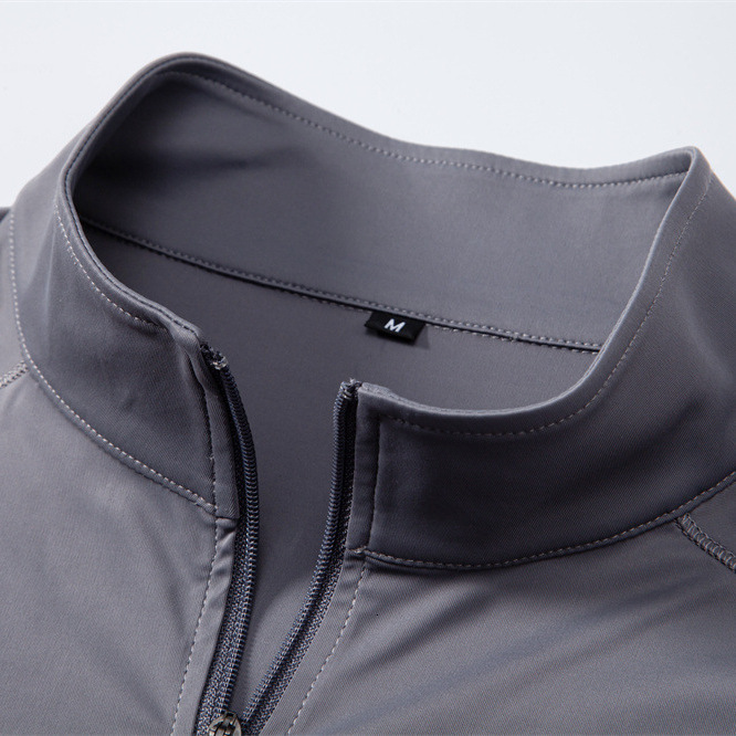 2025 polo Spring/Summer New Men's Sunscreen and UV Protection UPF100+Base Shirt Long Sleeve Half Zipper T-shirt for Men tracksuit