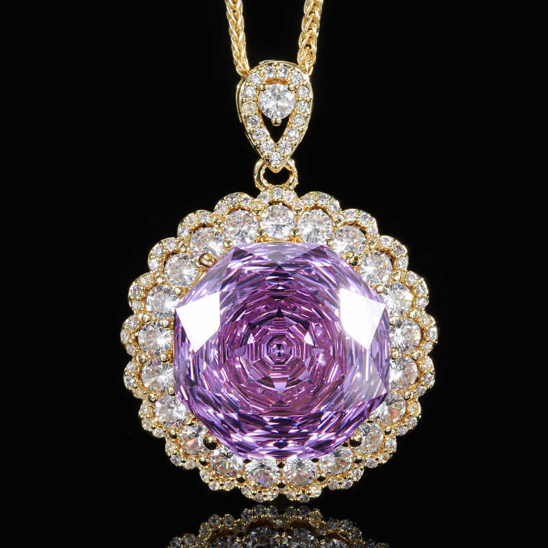 Popular explosive new Zhuangsheng copper bottom gold-plated rose cut light luxury set female lead stone 18mm W250312