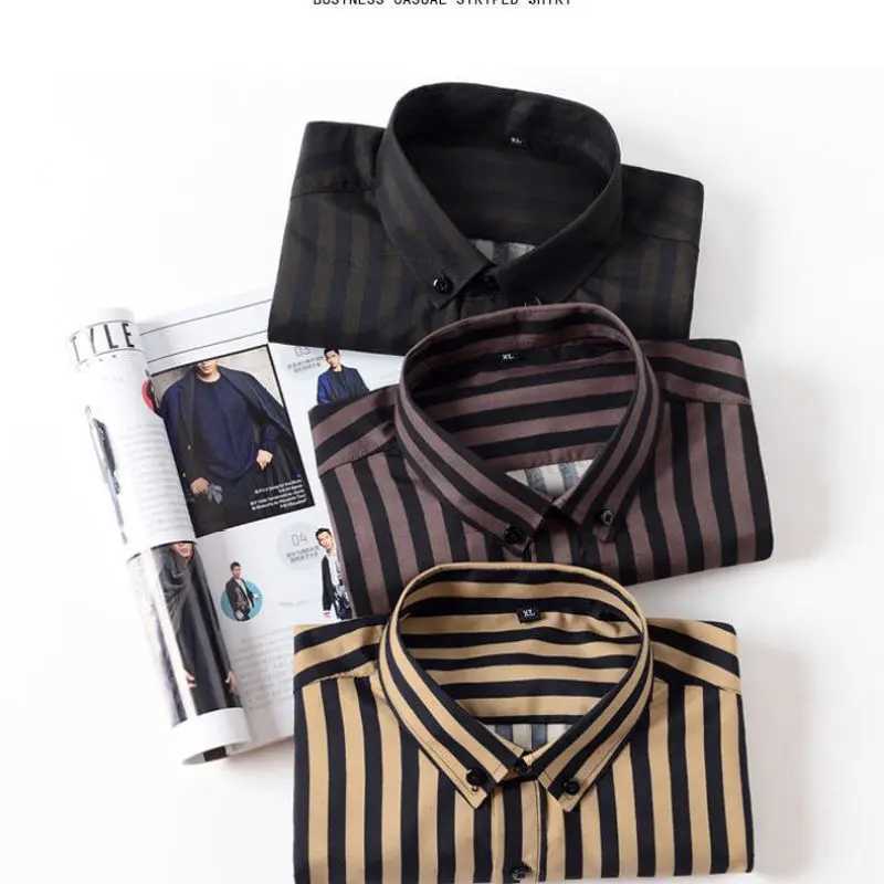 2018 Spring/Summer Fashion Trends Casual Business Minimalism Buckle Neck Print Ultra Thin Fit Long Sleeve Shirt W250312