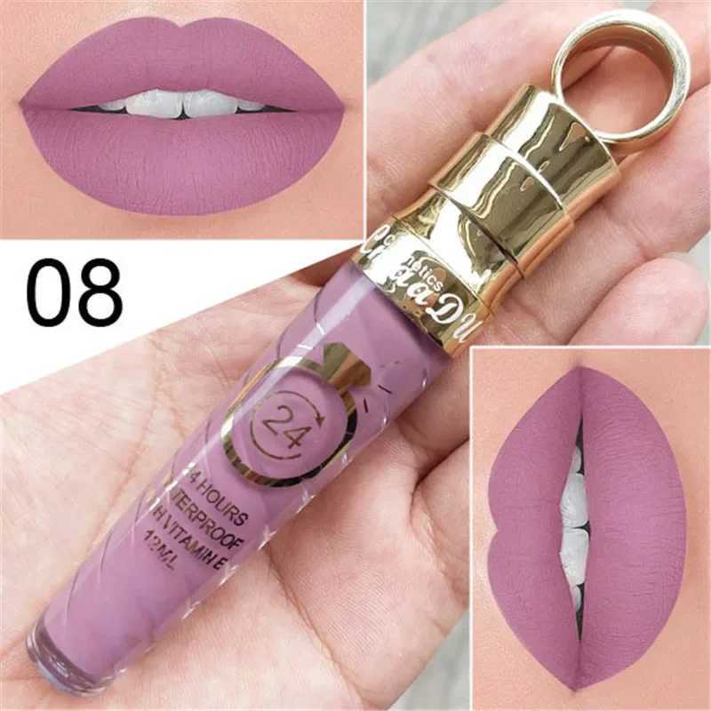New lipstick Matte Liquid lipstick Waterproof Lasting Sexy Pigment Nude Glitter Style Lipgloss Beautiful Red Lipgloss Hot W250312