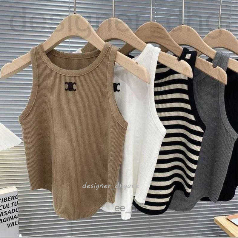 Women's T-Shirt Designer Womens Tops T Shirts Knits Regular Cropped Tank Top Cotton Embroidered Shorts Designer Suit Sportwear Fitness Sports OR81