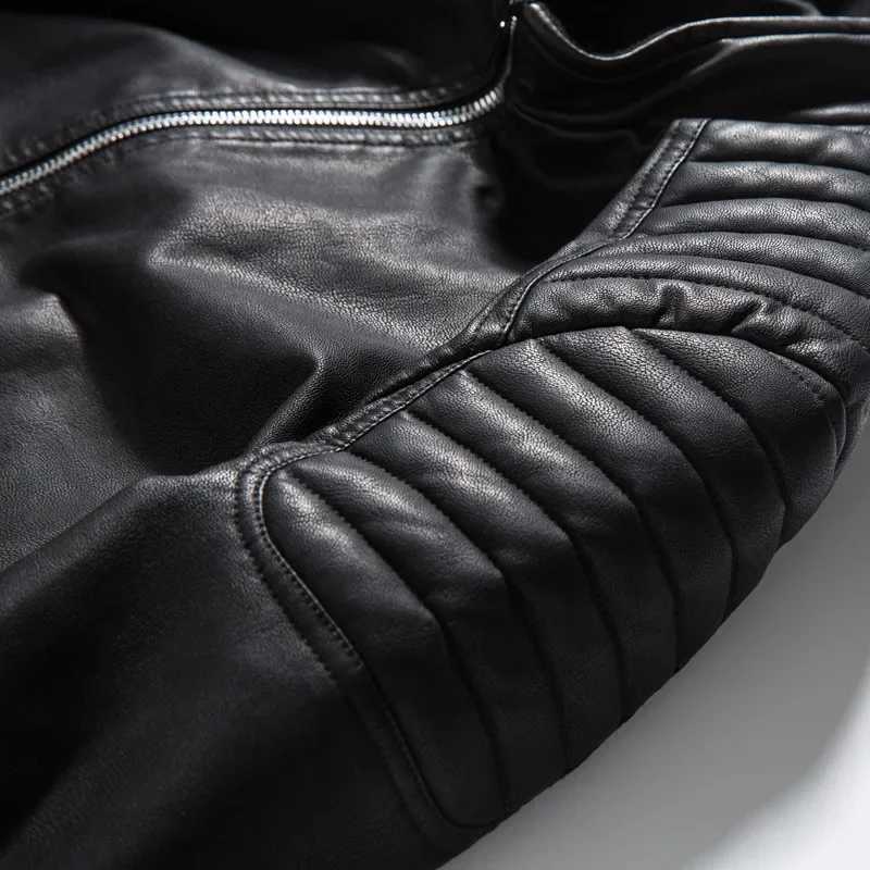2023 Autumn and Winter Mens Motorcycle PU Leather Coat Mens Jacket Comfortable Fashion Casual CoatT250311