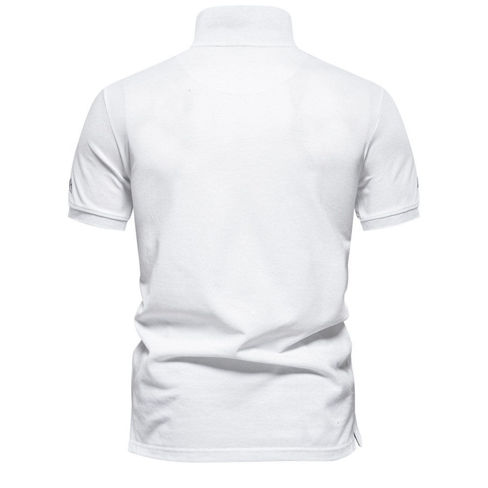 2025 Spring/Summer New Men's T-shirt Casual Embroidery Breathable Trendy Solid Color POLO Short Sleeve tracksuit