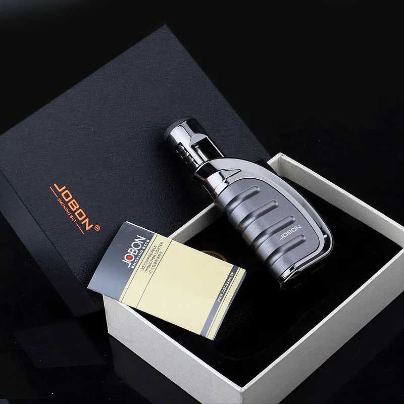 JOBON-Windproof Torch Turbine Gas Lighter Spray Gun Jet Butane Inflated Pipe Cigar Lighter Household BBQ Welding Igniter NewC250312