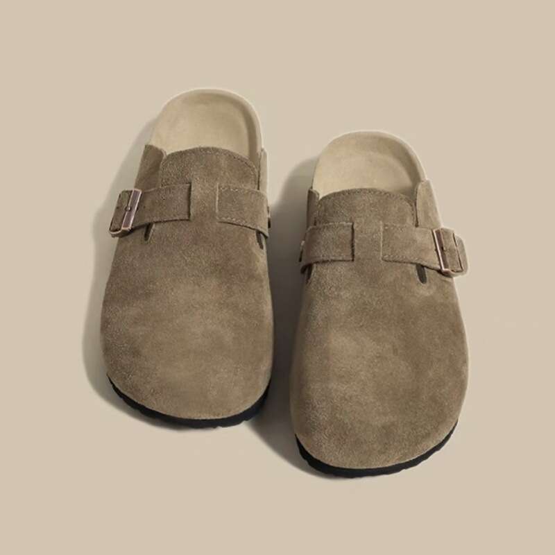 Boken shoes for women 2025 new couple's shoes, spring/summer casual, one foot kick, toe cap, half trailer