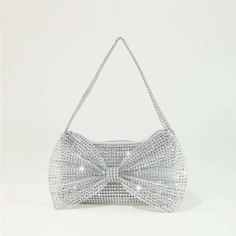 2025 New Shiny Round Mini Handbag Fashion Designer Women s Handbag Bow Decoration Banquet Party Wallet Lipstick Storage Bag Casual Crossbody Bag