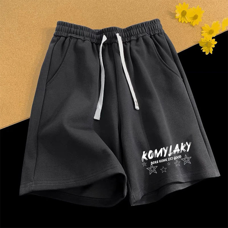 Mens Trend Printed Shorts Summer Casual and Comfortable Five-point Pants Couple Versatile Medium Pants Fashion Street Sweatpants 250310