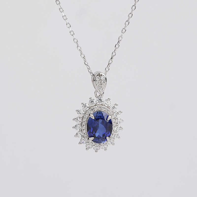 Ruizuan 2024 new style cultivation blue three piece ring necklace earring set W250312