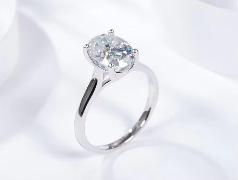 Oval Moissanite Ring GRA Certificate Wholesale 2.5 CT Loose Moissanite Jewelry Oval Moissanite Rings