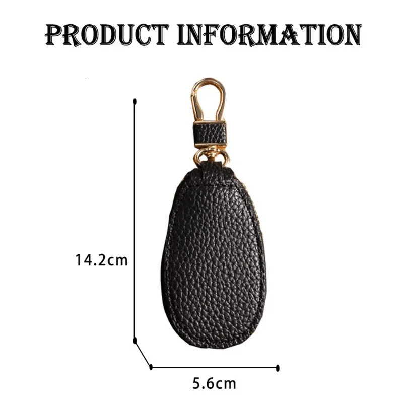 Neutral PU leather key box used for car key wallet pocket key holder pocket key holder large capacity zipper bag 250311