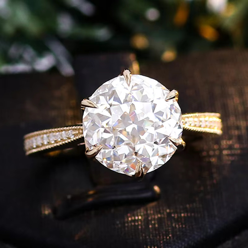 Moissanite Diamond Engagement Ring for Women 10K 14K 18K Gold 925 Silver Promise Jewelry Wedding Rings