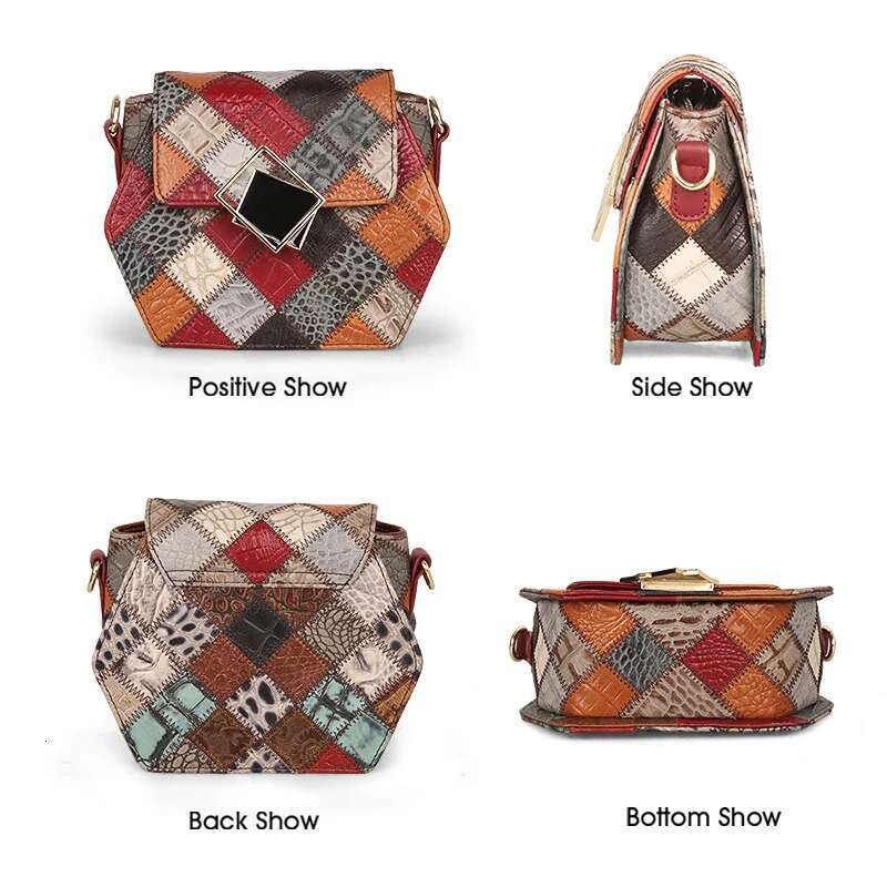 Women's Vintage Shoulder Bags Factory Genuine Leather Crossbody Purse Travel Summer Lady Chain Small Messenger Bag
