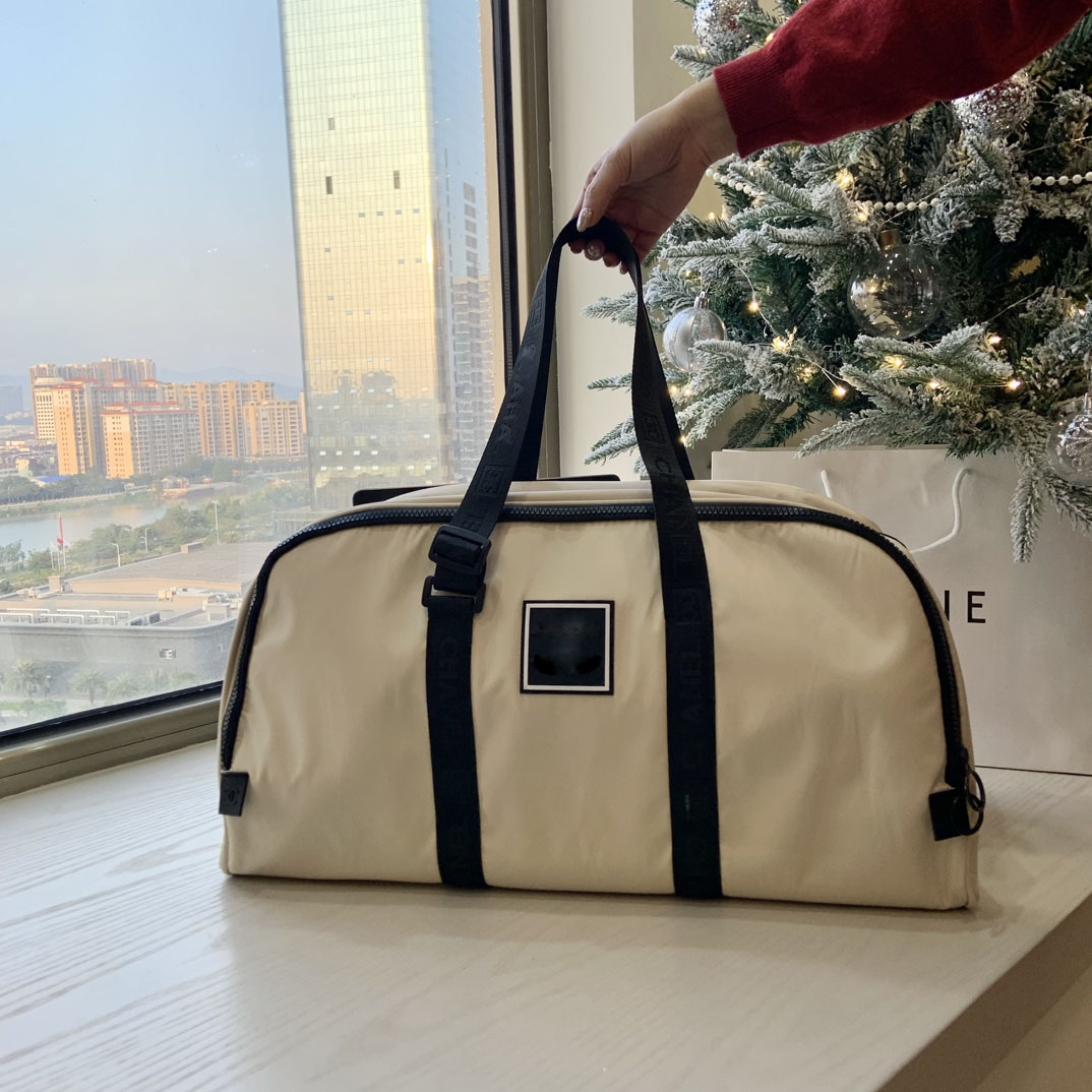 NEW 2C Classics Luxury Men Women Yoga Sport Zipper Coated Canvas Large Shoulder Crossbody Travel Bag
