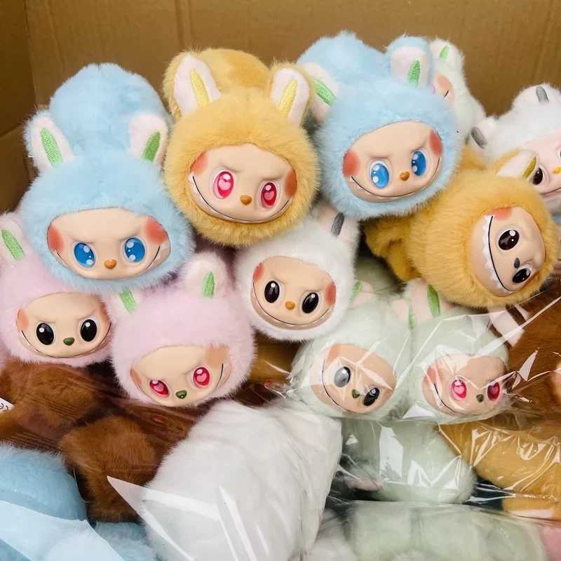 Anime Character Macaron Monster Labubu Plush Bracelet Blind Box Labubu Plush Circle Doll Cute Ring Wrist Decoration Gift Z250312
