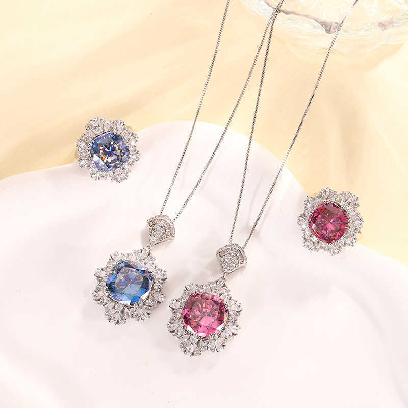 2024 New Zhuangsheng Simulation Birds Nest Colorful Crystal Fashion Pendant Set 14 * 14-12 * 12 W250312