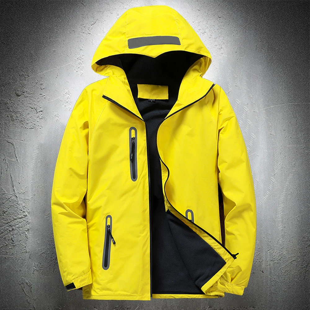 Men Autumn Thin Outdoor Jacket Waterproof Outwear Windbreaker Reflective Article Jackets For Rain 250312