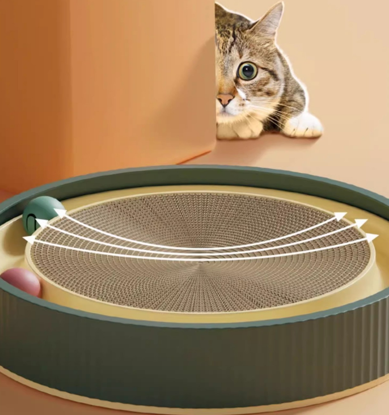 Non Shedding, Wear Resistant Oversized Cat Scratching Post with Integral Comfortable Cat Bed #50-400