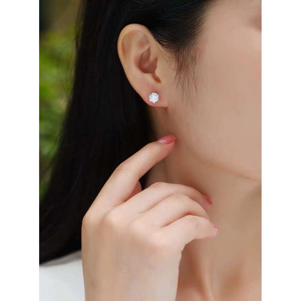 0.5ct-3CT silica sterg sier classic hexagonal fashionable personalized earrings