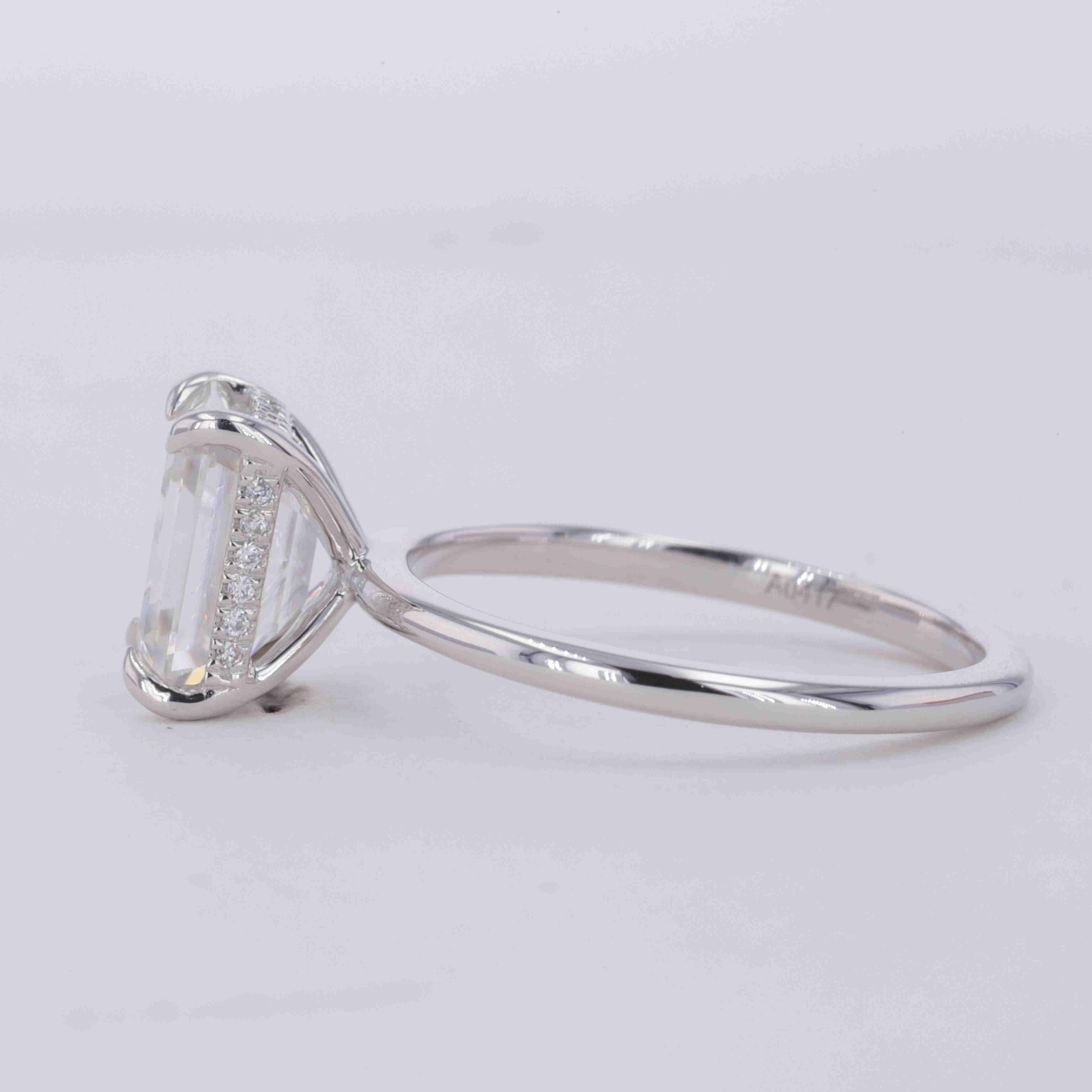 Starsgem 1CT DEF VS VVS Emerald Cut 10k 14k 18k White Rose Yellow Gold Lab Diamonds Jewelry Rings