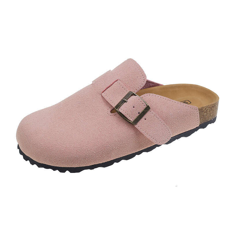 Height increasing thick soled women 2025 Spring and Autumn new style Baotou slippers Cork Boken for casual women's singles shoes