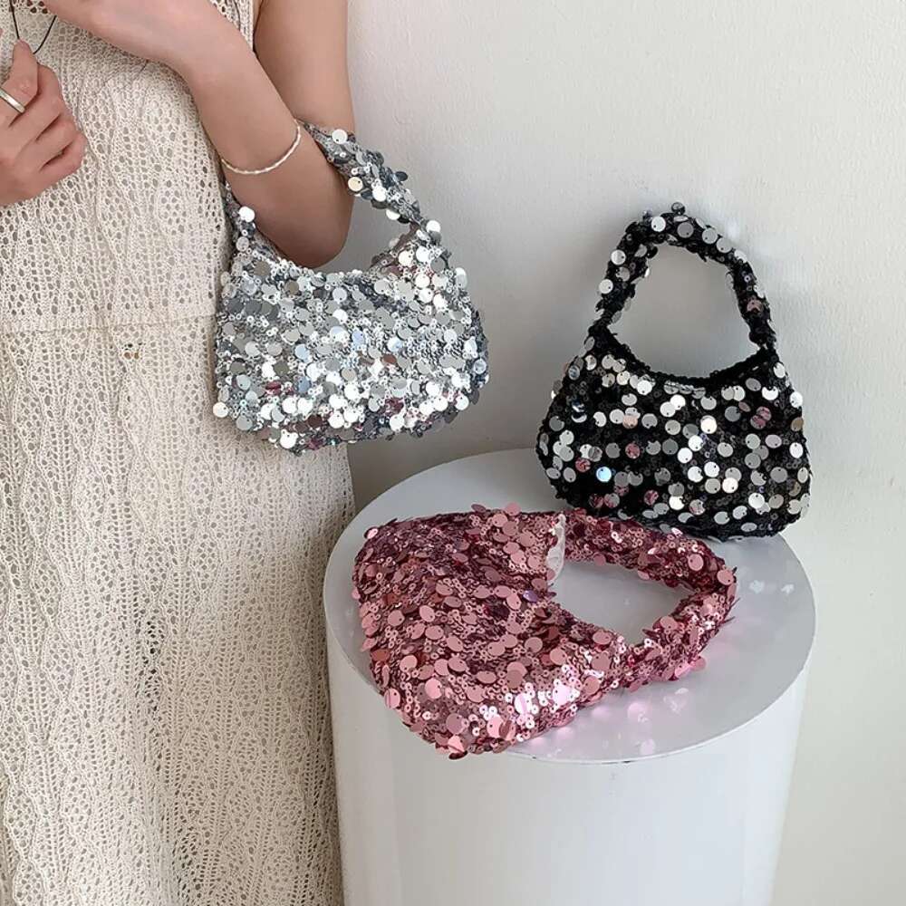 Sequin Bag Sier Cloth Bgbg Handbag Portable Girls