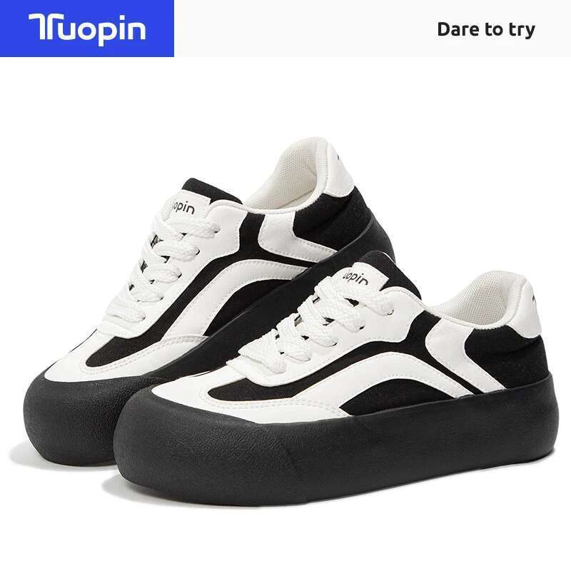 Tun Classic Gum Sole Fashion White Black Non-Slip Women's Shoes Casual Sneakers for Women