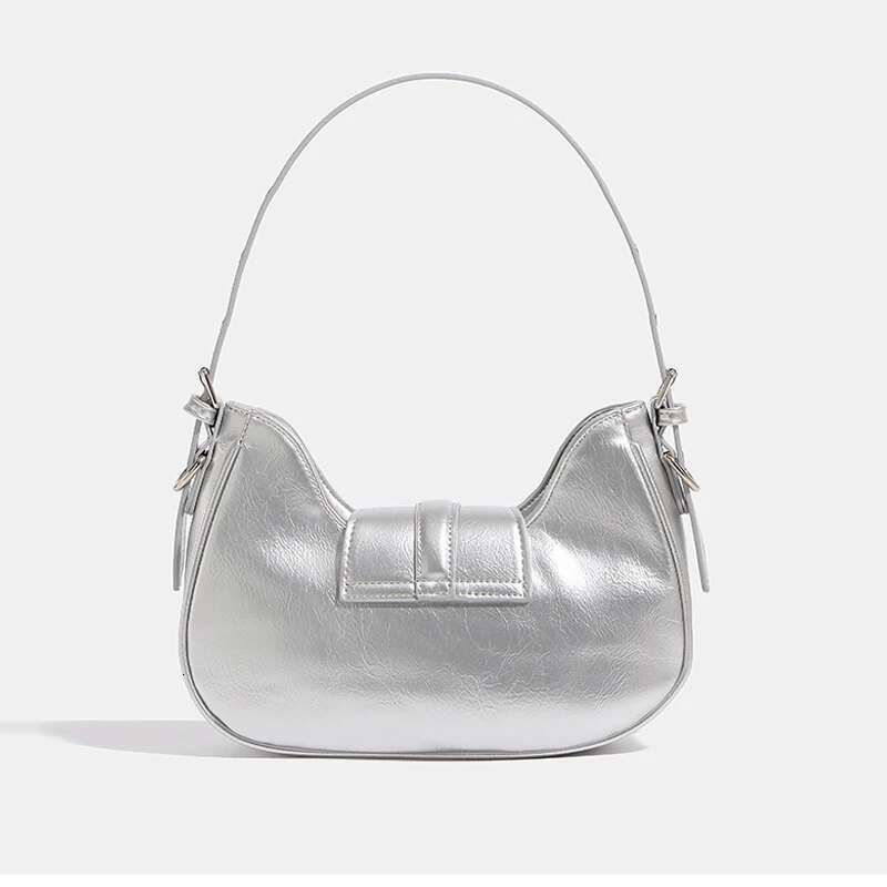 Half Moon Shaped Y2k Women s Armpit Bag Designer Fashion Handbag Wallet 2025 New Trend Rivet Decoration Crossbody Bag Casual Mini Storage Bag