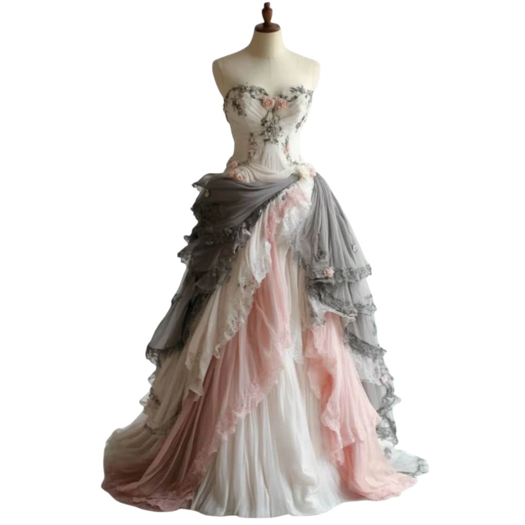 Ruched Colorful Prom Dresses Sweetheart Neckline Sleeveless A-Line Vintage Evening Gowns Lace Appliques Pleats Long Tulle Formal Reception Dress 2025
