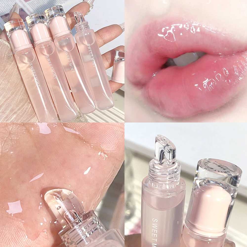 Plumping Jelly Lip Gloss Lasting Moisturizing Transparent Lip Oil Water Light Mirror Liquid Lipstick Women Lips Makeup CosmeticsXJ250312
