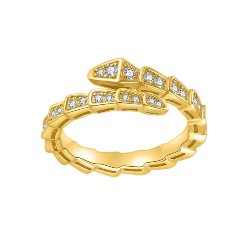 Customizable Fashion Unisex Luxury Snake Moissanite Iced Cuban Wedding Diamond Moissanite Men Ring